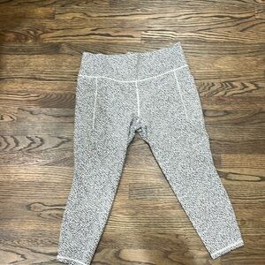 Athleta XL animal print legging in black and white.